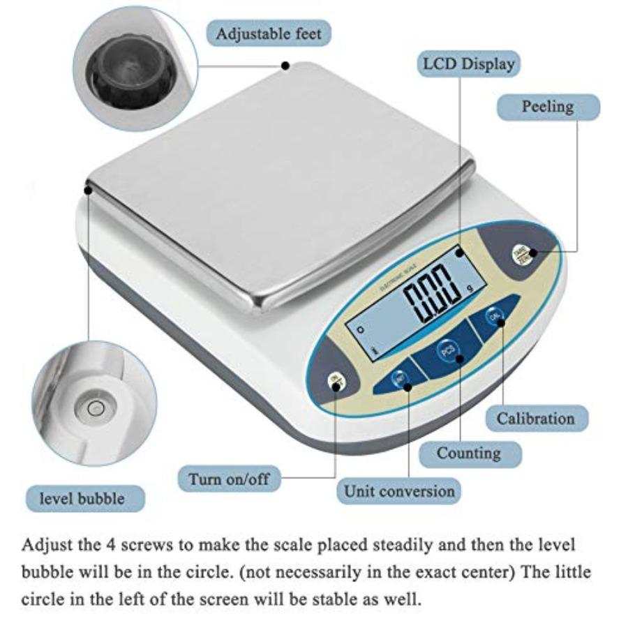 Lab Scale 5000gx0.01g High Precision Electronic Analytical Balance 0.01g Accuracy Laboratory Precision Digital Scientific Scale
