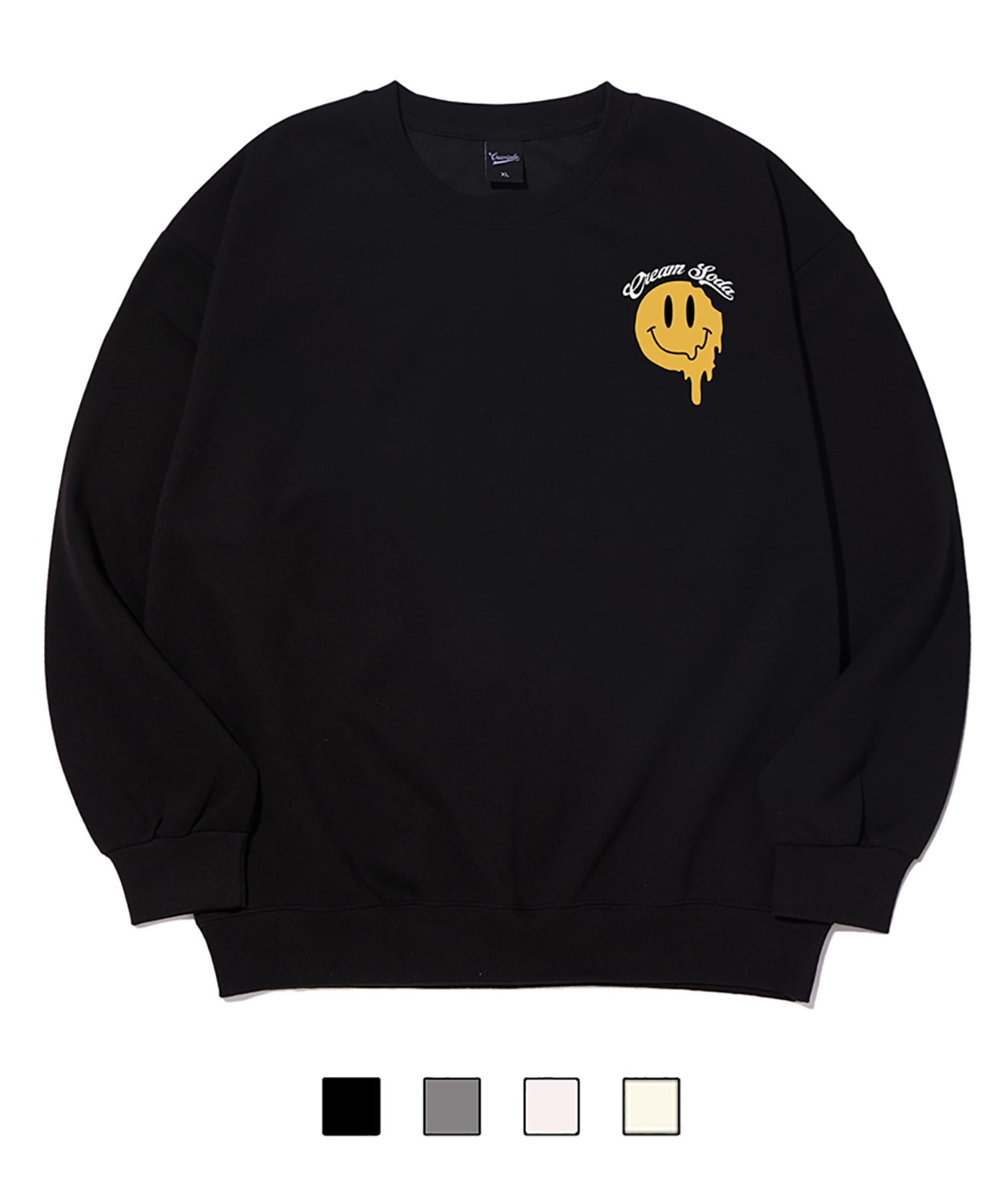 Cream Soda Lab Smile Black Sweatshirt Fleece-Lined Black/1(M)