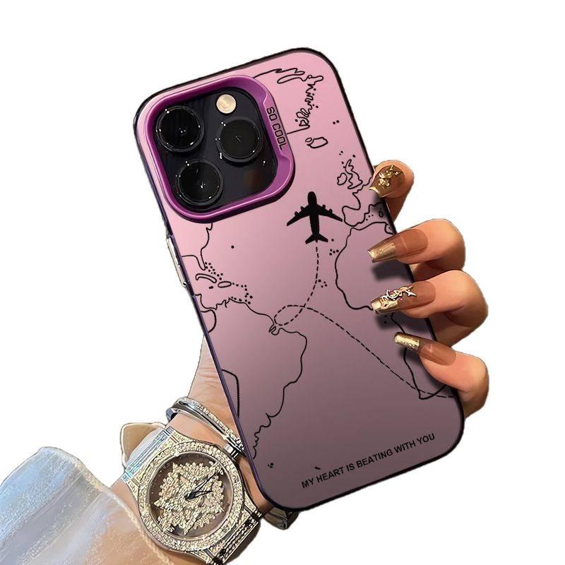 Silver Anti-Drop IMD Mobile Phone Case for iPhone 14 Pro Max/15 Pro