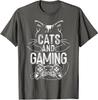 Cats And Gaming Funny For Gamer Cat Lover Gift Unisex T-Shirt