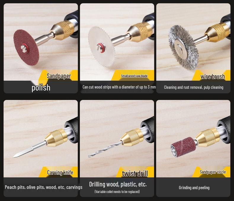 High-Power Handheld Electric Grinder: Wood Carving, Jade Polishing, and Small Drill Tool