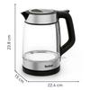 Tefal ki605830 Electric Kettle 1.7L 2200W Black/Silver/Transparent