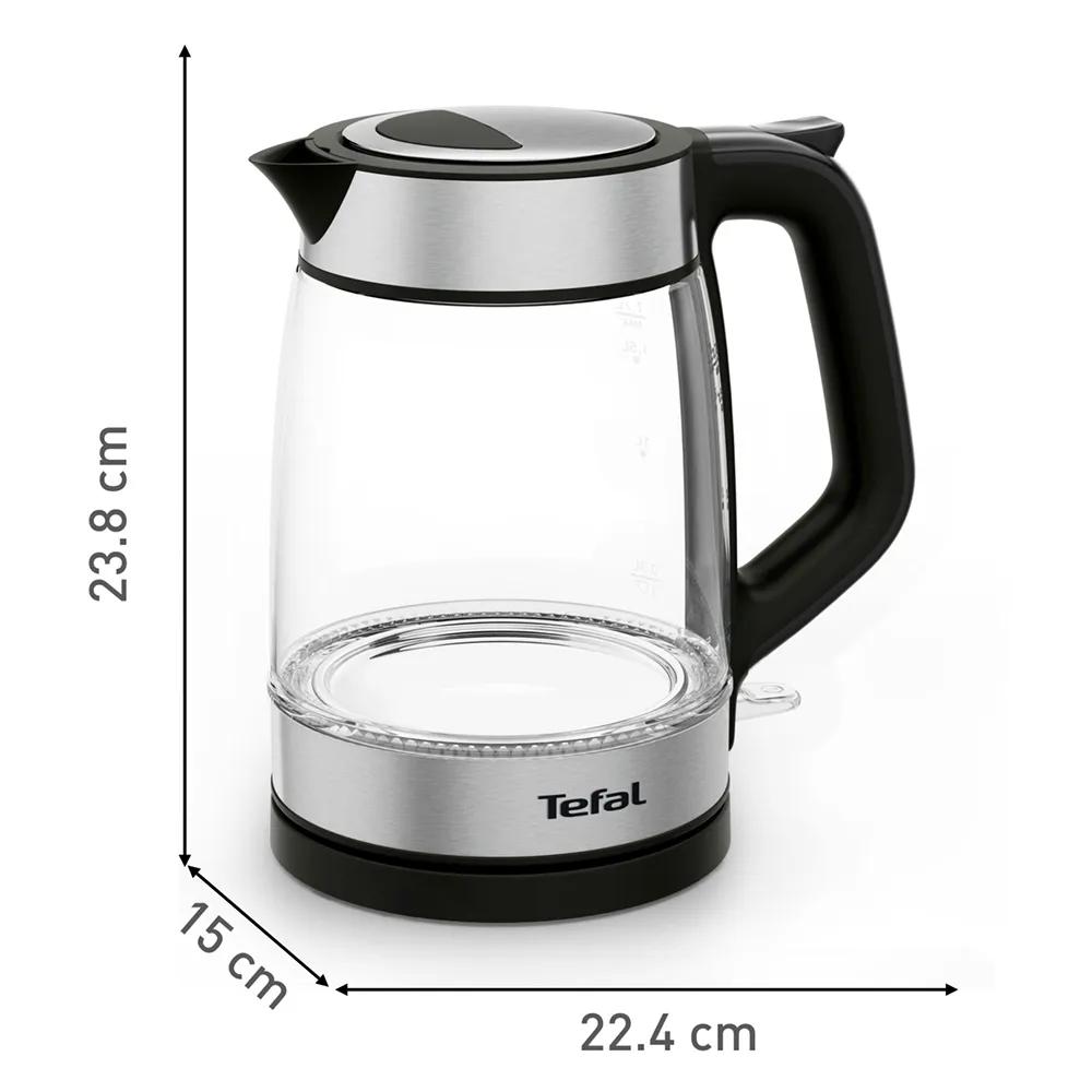 Tefal ki605830 Electric Kettle 1.7L 2200W Black/Silver/Transparent