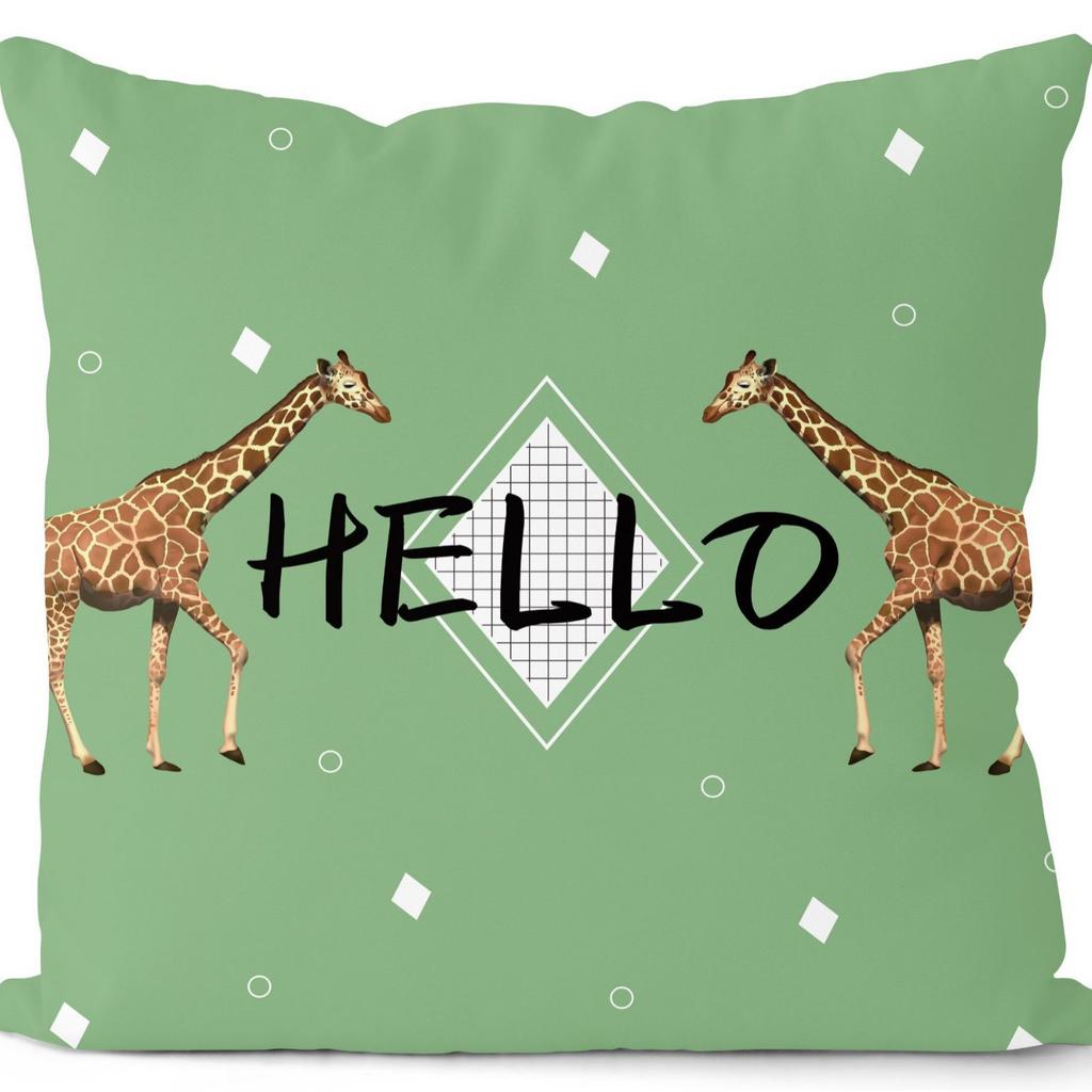 New Summer Green Small Fresh Plant Giraffe Pillowcase Home Sofa Pillowcase