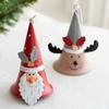 Klingelbare Weihnachts-Weihnachtsmann-Glocke Schneemann/Rentier Bemaltes Eisen Türhänger Ornament Nordischer Fensteranhänger Garten