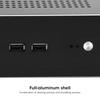 G60S HTPC Gehäuse Vollaluminium ATX Netzteil ITX Gehäuse für Desktop Computer(Silber USB 2.0)