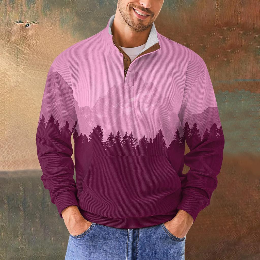 Lässiges Retro-Sweatshirt mit Farbverlauf für Herren