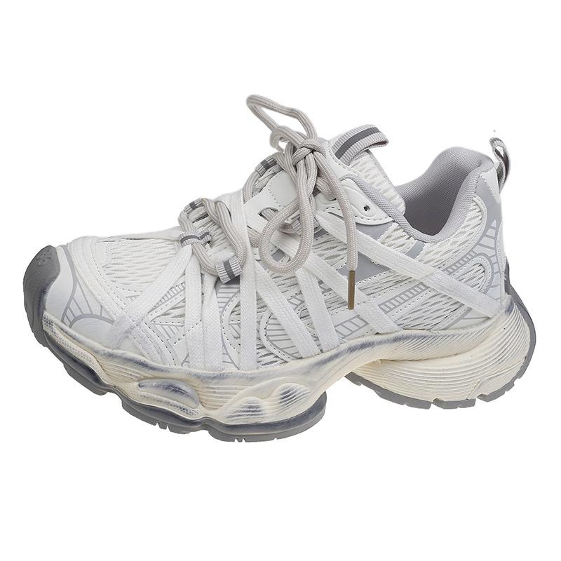 Thick-soled heightening 5CM Internet celebrity dad shoes 2025 summer new shoes women's ins trendy brand retro light luxury sports shoes