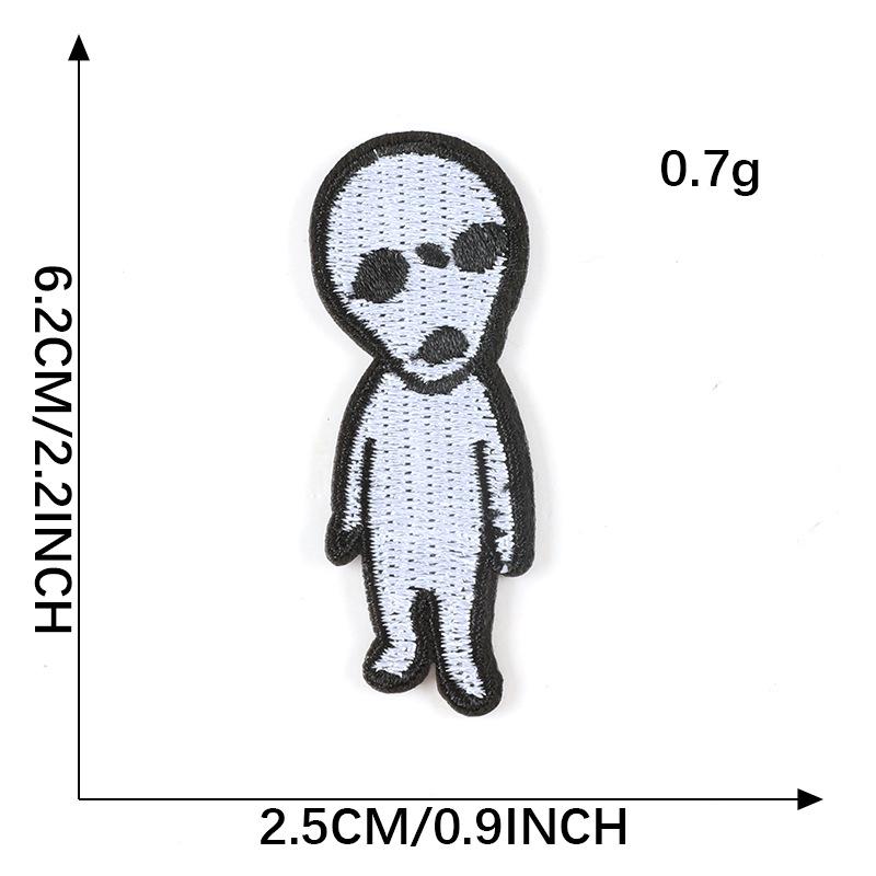 Totenkopf Geist Stickerei Aufkleber Patch: Bekleidungs- & Schuhzubehör