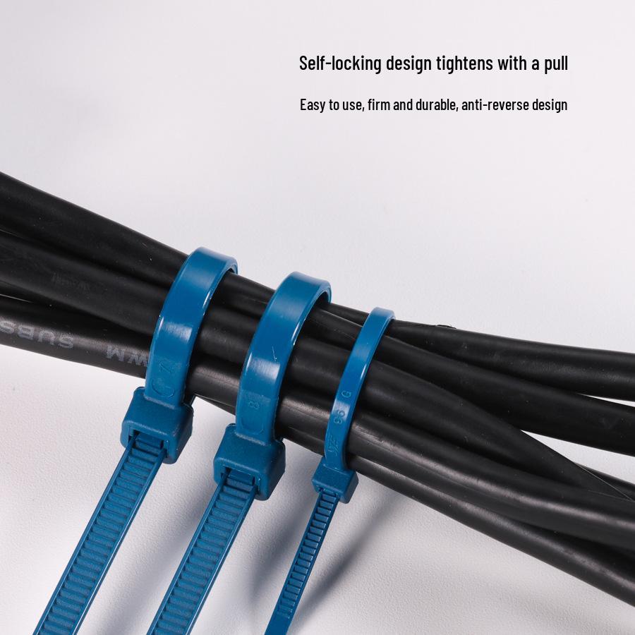 Metal Detectable Self-Locking Blue Zip Ties for Food, Pharmaceutical, and Medical Use