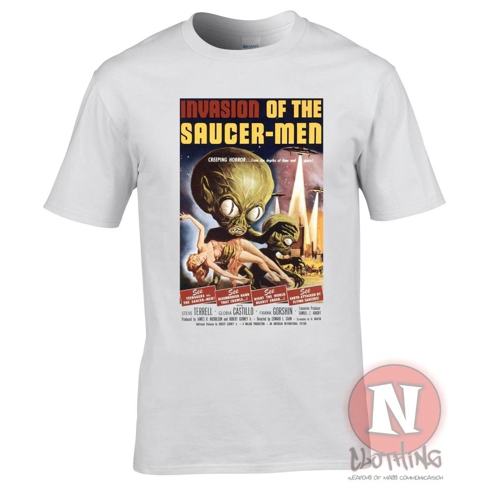 Invasion Of The Saucer Unisex TShirt Classic Science Fiction Movie Poster 1957 S