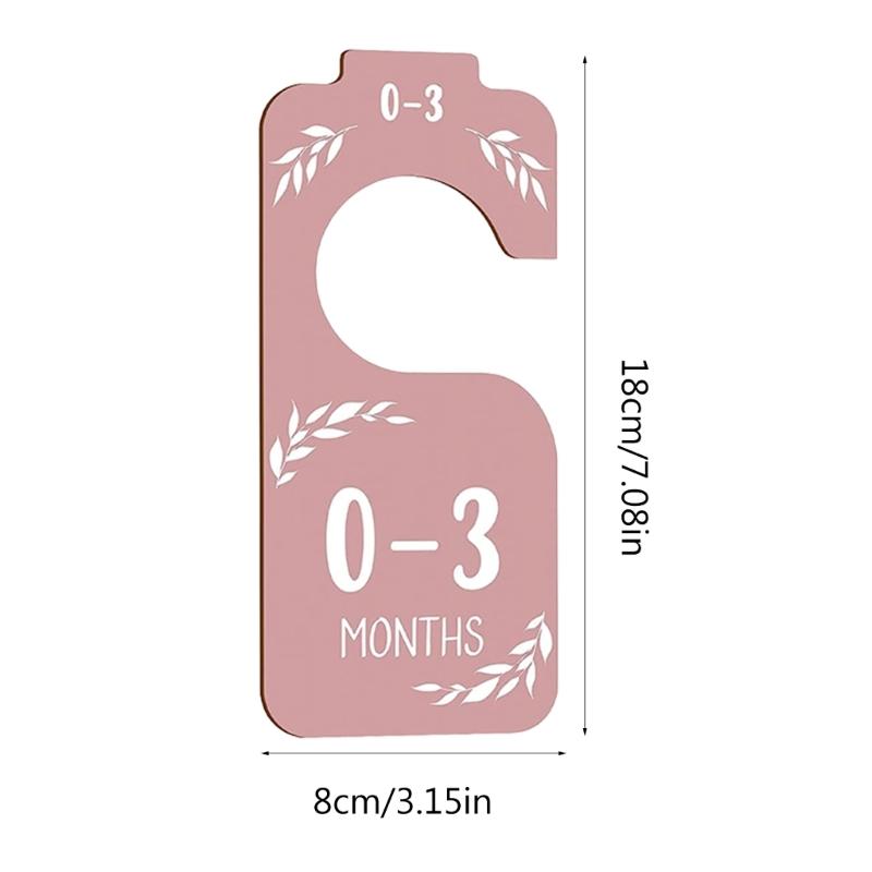 Pack of 8 Double Sided Wooden Dividers Baby Wardrobe Partition  Nursery Closet Organizers Practical Clothes Separator