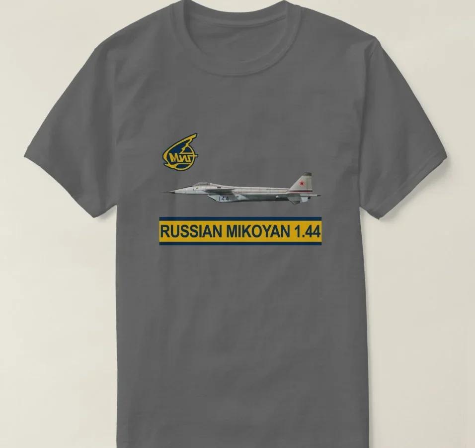 Russian Aerospace Force MiG 1.44 Fifth Generation Fighter T-Shirt 100% Cotton O-Neck Short Sleeve Casual Mens T-shirt Size S-3XL