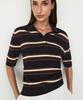 Masimodutti 100% Cotton Striped Knit Polo