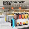 VEVOR Commercial Beverage Dispenser, 4 Tanks 12 L Per Tank Juice Dispenser