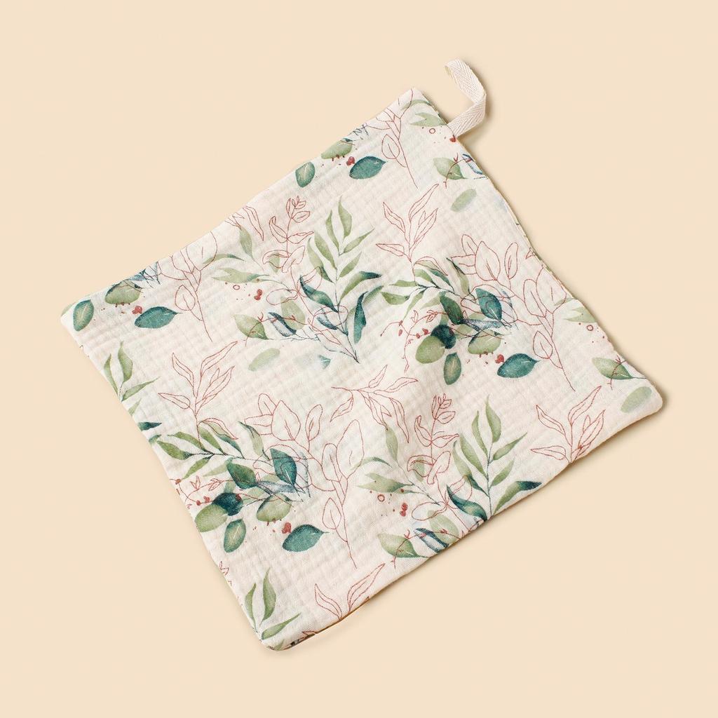 Baby Soft Cotton Muslin Handkerchief with Lanyard