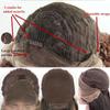 Loose Curly Synthetic Lace Front Wig 180% Density  Gold Mix Dark Brown Heat Resistant Fiber Pre Plucked For Women