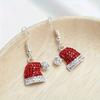 1 Pair of Elegant Silver Plated Zinc Alloy Drop & Dangle Earrings for Women with Rhinestone Accents, Iron Ear Needle, Festive Holiday Gift for Winter
