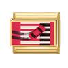 Y2K Gold Color Red Moon Watermelon Cherry Cat Tulip Italian Charm Link Fit 9MM Stainless Steel Bracelet Women DIY Making Gifts