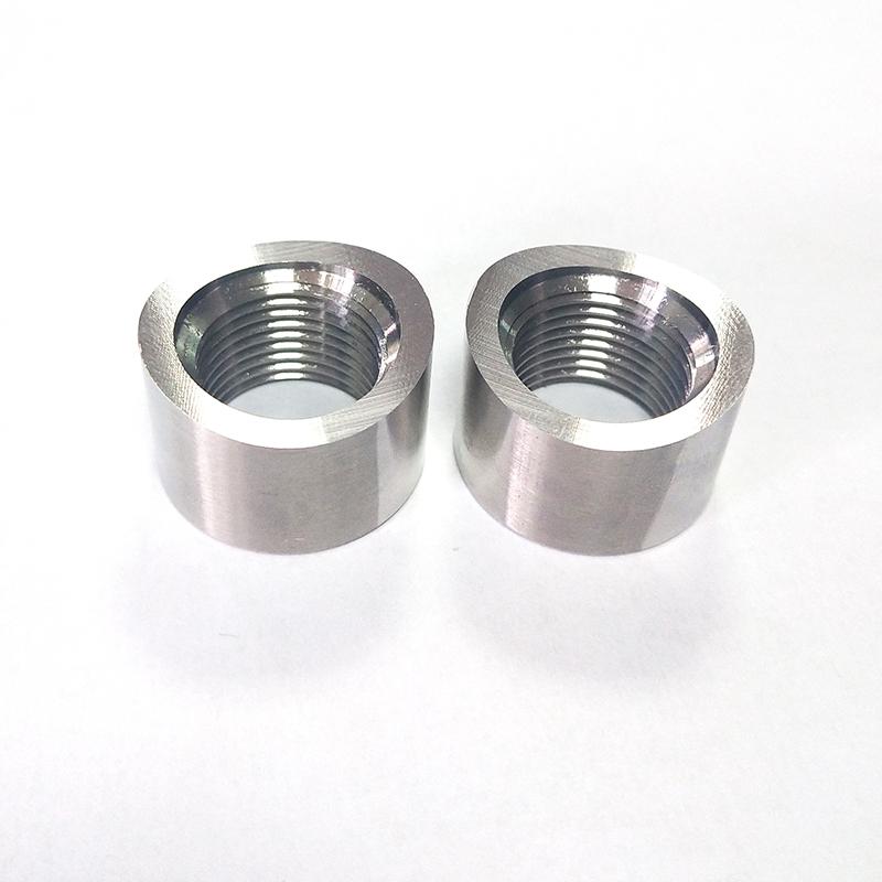 2pcs M18x1.5 02 Oxygen Sensor Base Gap Curve Notched Nut Weld Bung Bsae Round Nut