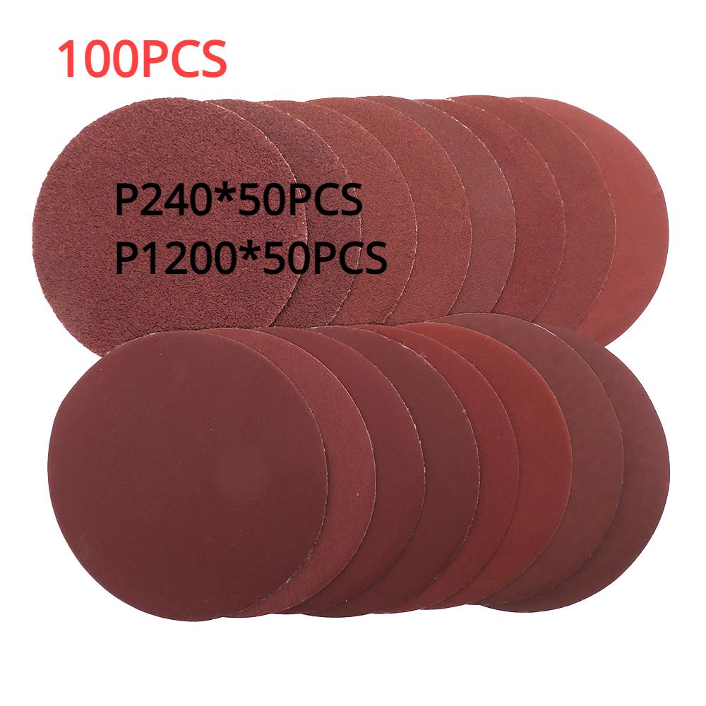 30pcs/Set 5Inch 125mm Round Hook and Loop Sandpaper Woodworking Metal Grinding Disc Abrasive Polishing Tool For Polishing