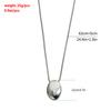 Simple Metal Glossy Oval Waterdrop Geometric Pendant Necklace for Women Punk Long Sweater Chain Charm Party Jewelry Gifts