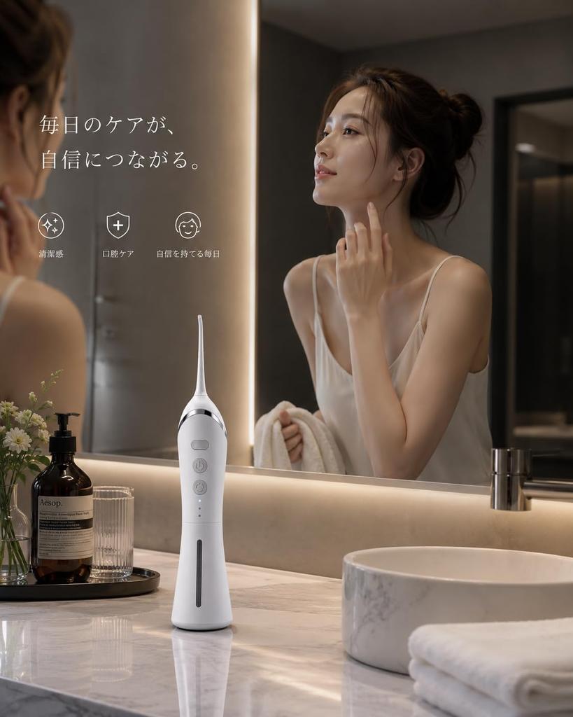 Oral Irrigator Jet IPX7 3 USB 150ml Large Capacity Portable Water Includes 2 Replacement Nozzles for Oral Care Washer, Waterproof, Modes, Type-C