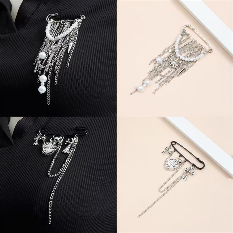 Elegante Perlenketten Quastenbrosche Mode Damen Kleidung Dekor Accessoires Schmucknadel Hosen Taillenverstellstifte Taschenanhänger Geschenke