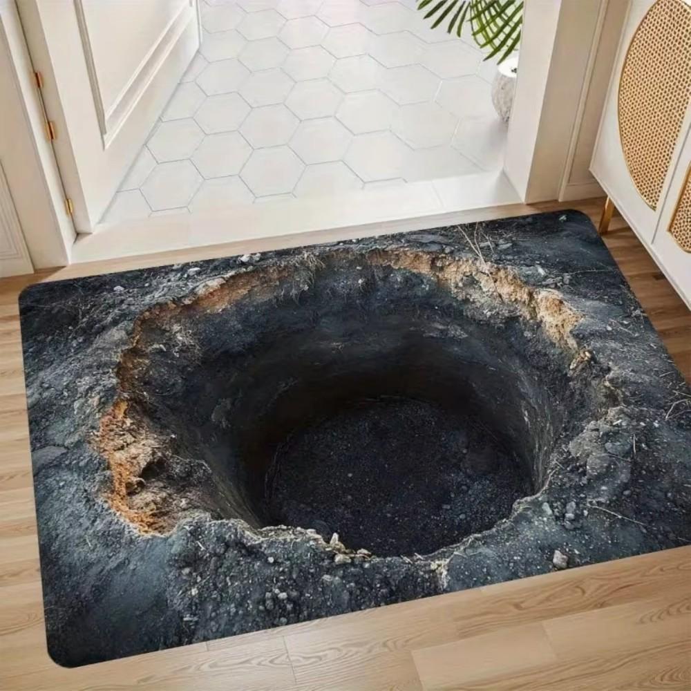 Deep Pit Pattern Entrance Hallway Rug Anti Slip Wear Resistant Personalized Floor Mat Entrance Door Home Decor Rug