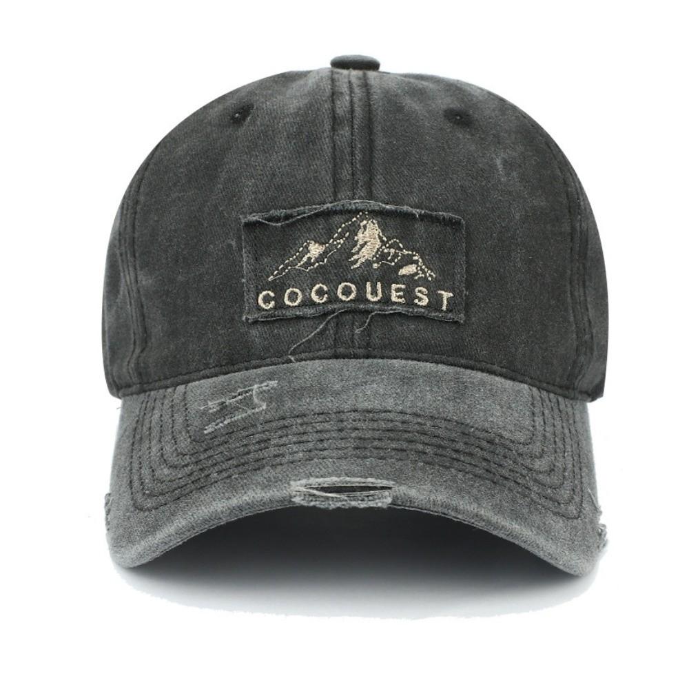 Washed Sun Hat Adjustable Peaked Hat New Baseball Cap чёрный