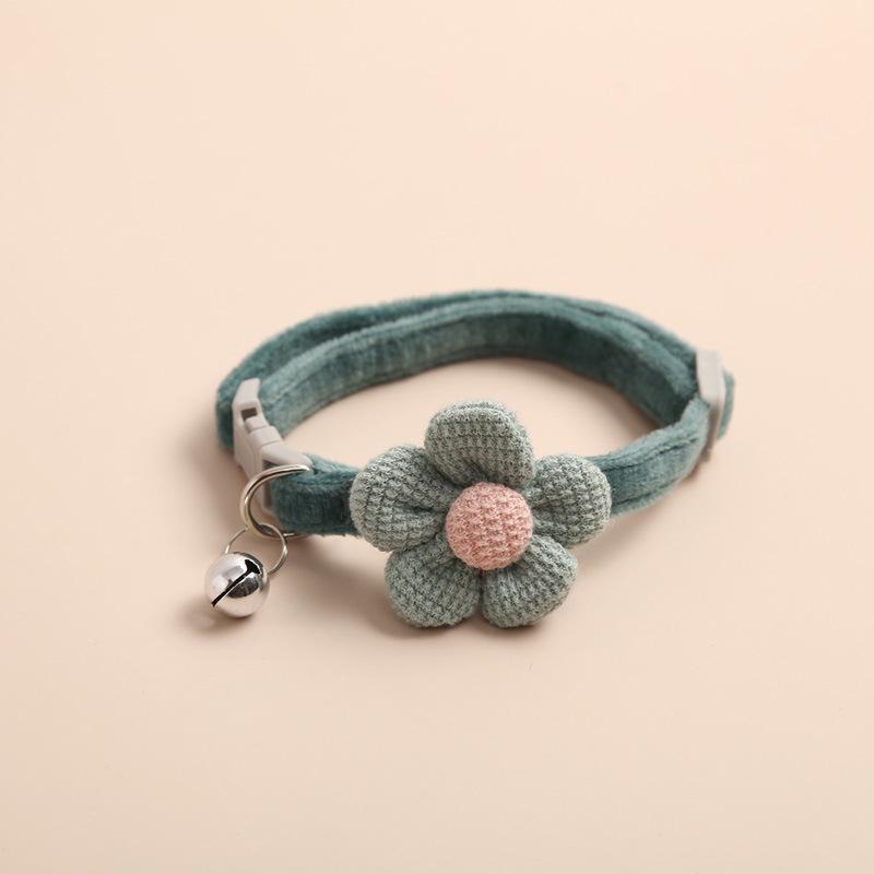 1Pc Cat Collar with Cute Flower  Adjustable Buckle Cat Collar Bell Collar Cat  Small Pet Supplies  Kitten Collar  Small Dog Acce