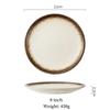 Multifunction Black Ellipse Circle Dinner Plate Under-Glazed Ceramic Dessert Tray Steak Pasta Dish Dinnerware Microwave Safe