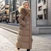 Parkas de Lana de Cordero y Algodón Cálidas y Esponjosas con Cuello con Capucha Abrigo Largo Medio Chaqueta de Invierno con Cremallera