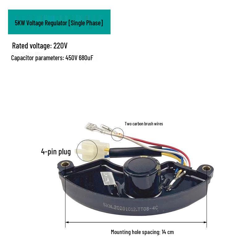 AVR Voltage Regulator for 2-8KW Gasoline Generator, Diesel Engine, Single/Three-Phase Equal Power
