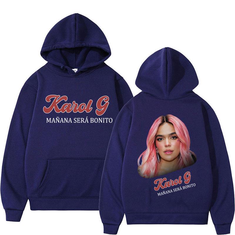 Karol G Manana Sera Bonito Vintage Hoodies Fashion Hip Hop Hooded Sweatshirt Oversized Warm Hoodie Streetwear Fans Gift