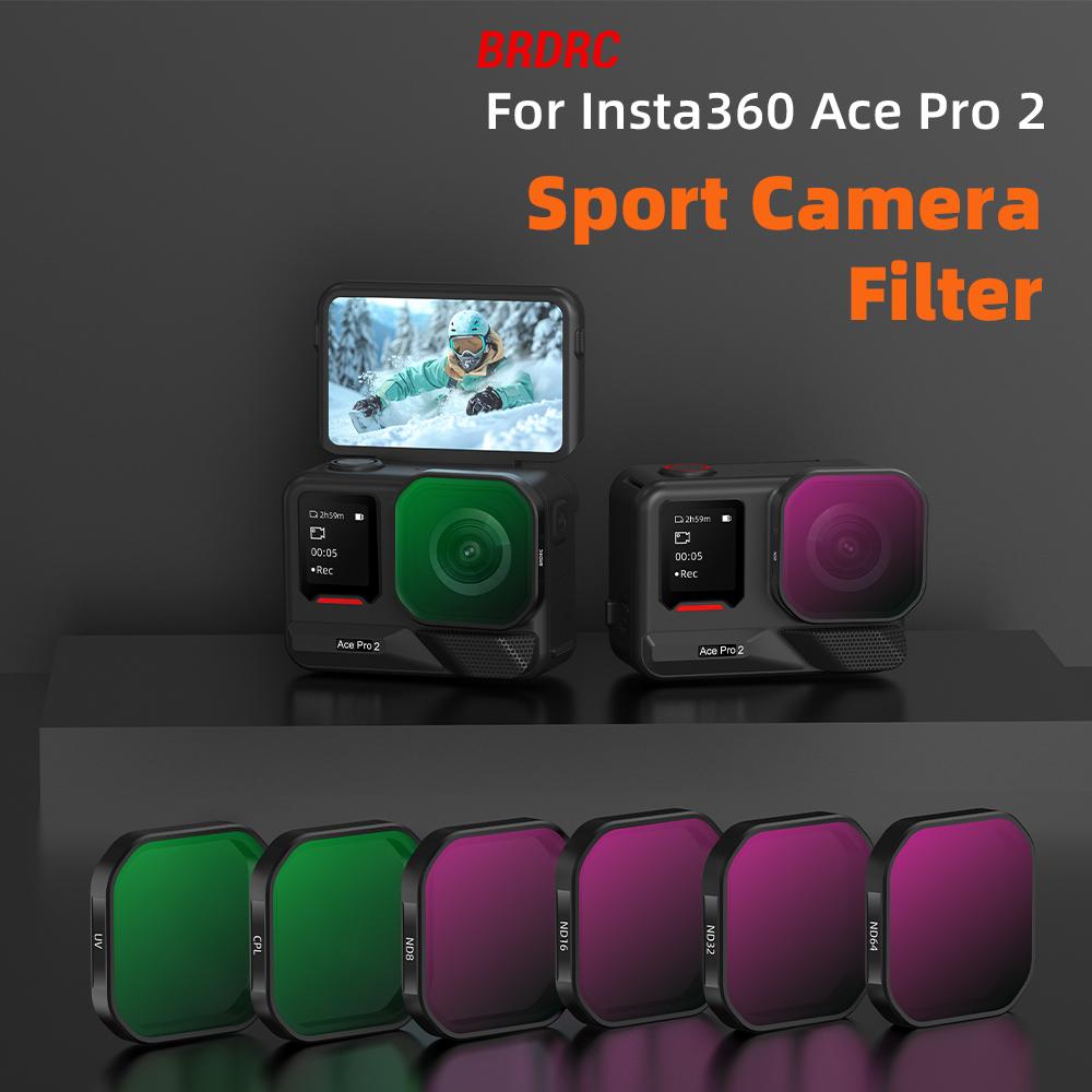 BRDRC UV/CPL/ND Quick Release Filter For Insta360 Ace Pro 2 Camera HD Optical Glass Nano Coating Insta360 Ace Pro 2 Accessories