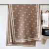 2024 New Korean Version New Geometric Fashion Double-sided Imitation Cashmere Warm Scarf with High-end Feel