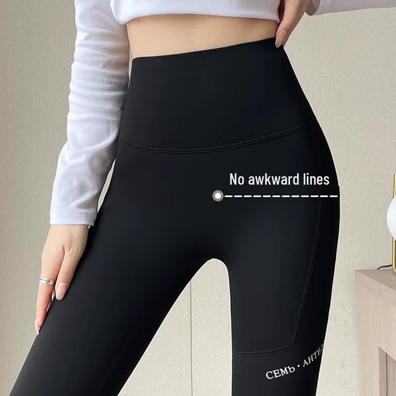 Langsha Women's Fleece-Lined Shark Leggings