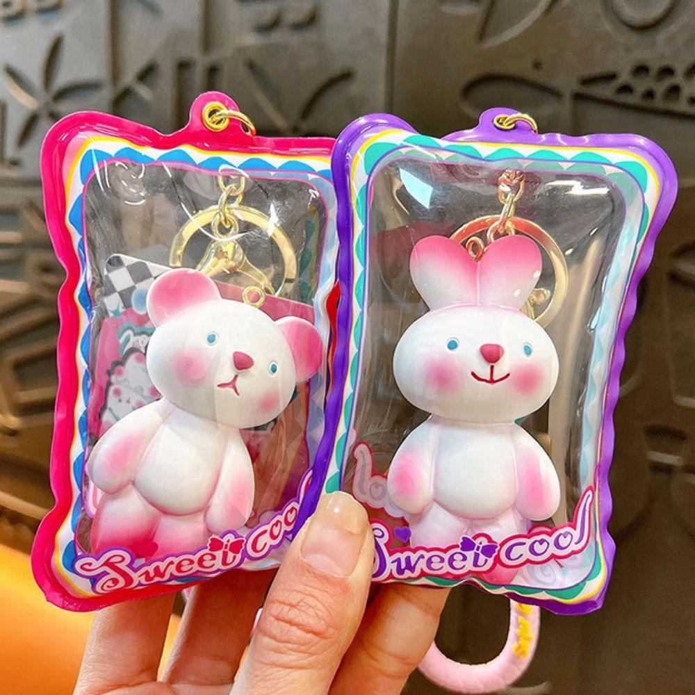 Anti-lost Inflatable Bag Pendant Rabbit Inflatable Bag Bear Inflatable Bag Keyring  Key Pendant