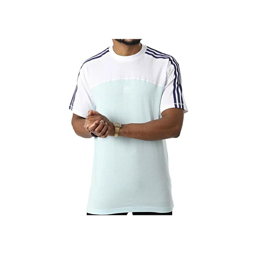 Adidas Originals Side Stripe Color Block Short Sleeve T-Shirt Men Tops HC2101