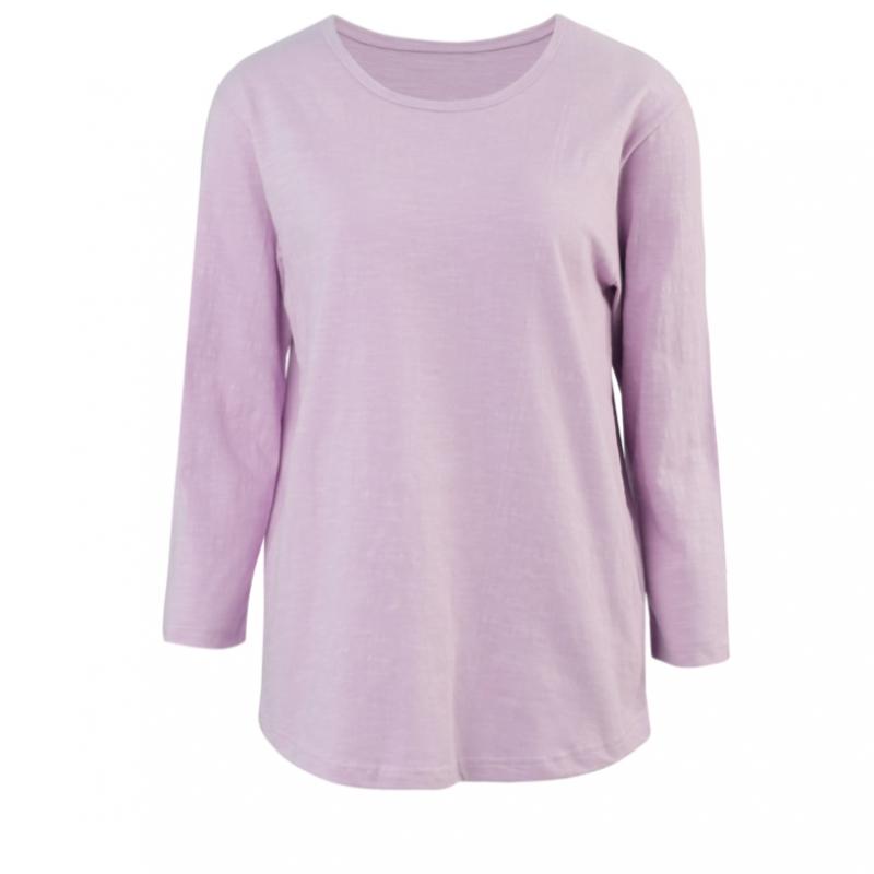 Shop Women S baSic Round Slab Cotton 3 4 Sleeve Tee Dai wSh 1003 Black