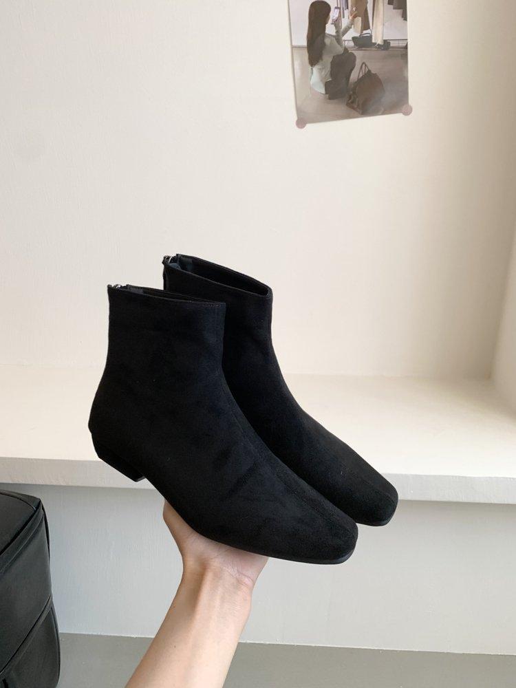 Coarse Heel Suede Korean Women's Boots Women's Autumn and Winter 2025 New Autumn and Winter Martin Boots Coffee Skinny Short Boots Children