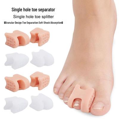 Séparateur d'orteils souple à trou unique en SEBS pour le jour et la nuit - Soulagement de l'hallux valgus et de l'oignon