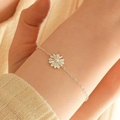 BELLOOGGI Gänseblümchen Perlenarmband(L) Gänseblümchen Süßwasserperlenarmband