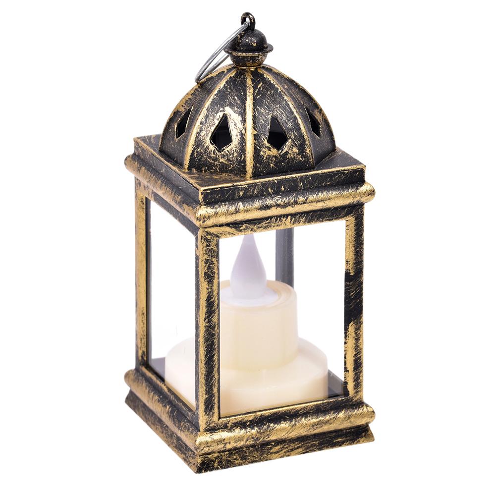 

Xmas LED Lights Retro Glowing Lantern With Handle Simulation Cande Light Tabletop Atmosphere Lights Christmas Decoration 2025 коричневый