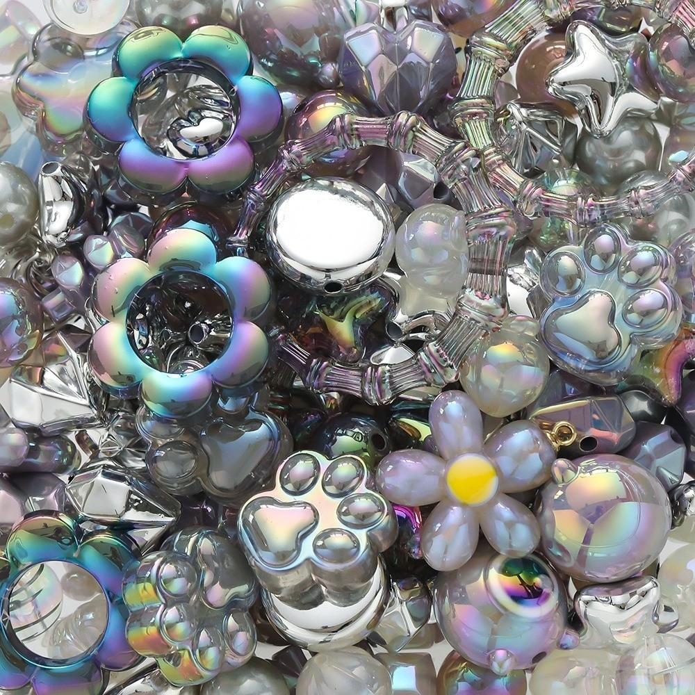 Mixed Colors Acrylic Mixed Beads 12~50mm Jewelry Making Beads Random Bracelet Beads  DIY Crafts