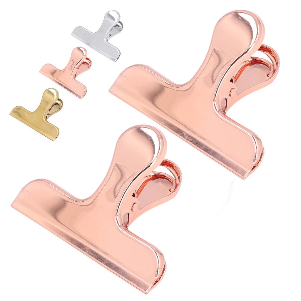 2Pcs Bulldog Clips Starke Klemm Firma Rostfrei Sicher Robust Glänzend Weit Verbreitet Chi