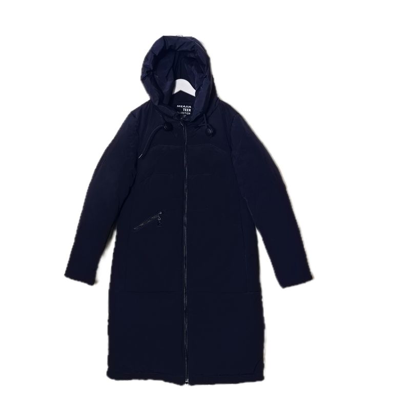 Factory Sample Clothes Hooded down Cotton Cotton-Padded Clothes for Women Mid Length Long Length Overknee Thickened Cold Protective Clothing Winter
