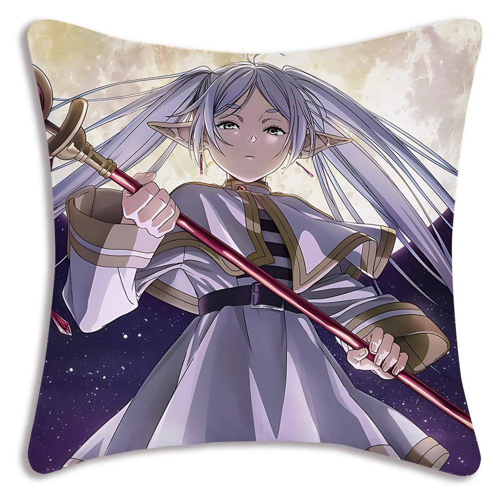 Anime C-Cowboy Bebops Pillow Covers Cartoon Sofa Decorative Home Double-sided Printing Short Plush Cute Cushion Cover
