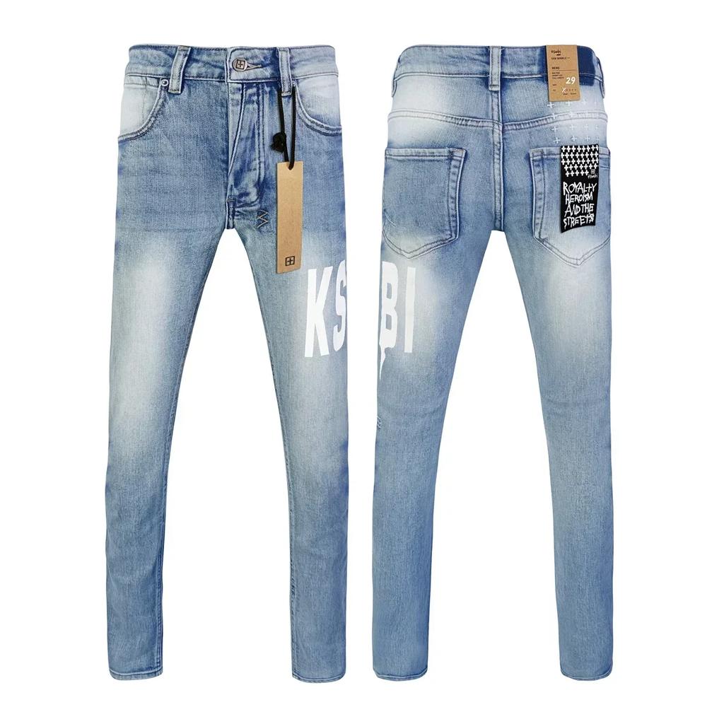 STREETRICH Nejvyšší kvalita Džíny Muži Ženy Móda Křížový Trend Retro Trend Malování Nízký Pas Strečové Skinny Roztrhané Ošoupané Kalhoty